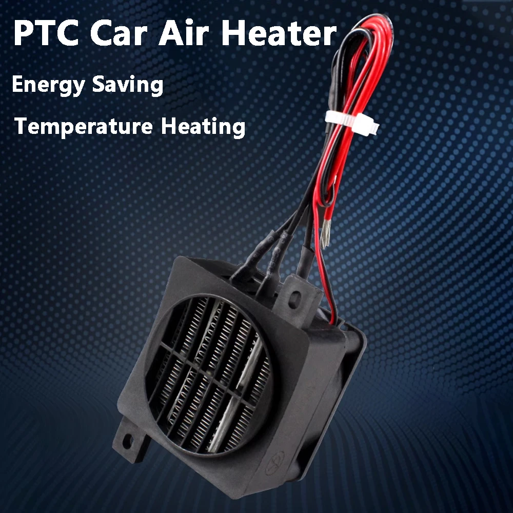 Car Fan Heater PTC Car Air Heater 12V 100W Energy Saving Small Space Portable Fan Car Heater Automotive Interior Accessories