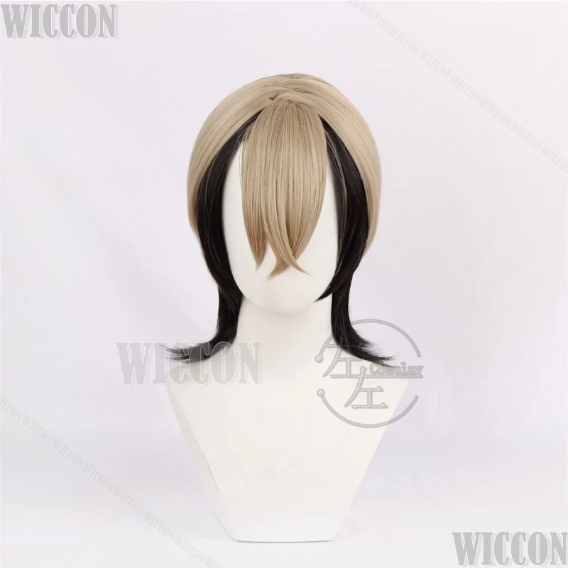 Zanka Nijiku أنيمي Gachiakuta السيد سيئة الموقف تأثيري شقراء أسود مزدوج اللون شعر مستعار رجل شعر قصير هالوين نافيداد كوميك كون #2