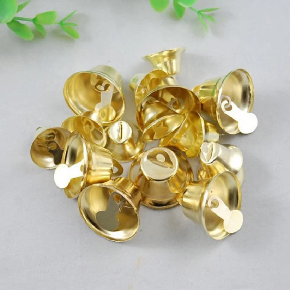 100 قطعة أجراس عيد الميلاد ديكور صغير DIY المعلقات المعلقة 16 مللي متر لشجرة الحفلات هدية التفاف الحلي الصغيرة الحرفية #3