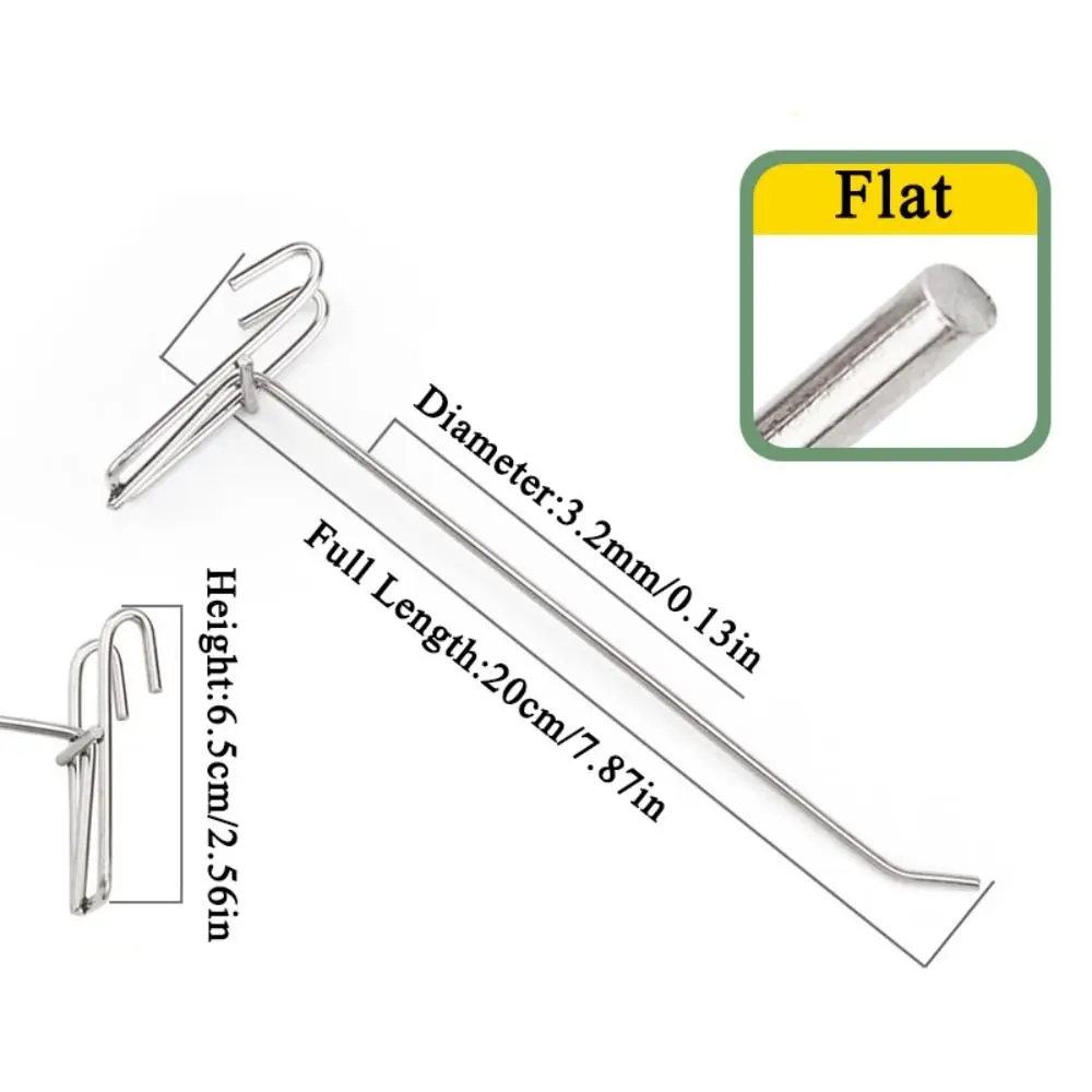 Durable 5-25cm Screen Hooks 3.2mm Thickness Stainless steel Wire Mesh Hanging Hooks Supermarket Grid Hooks For Screen Grid