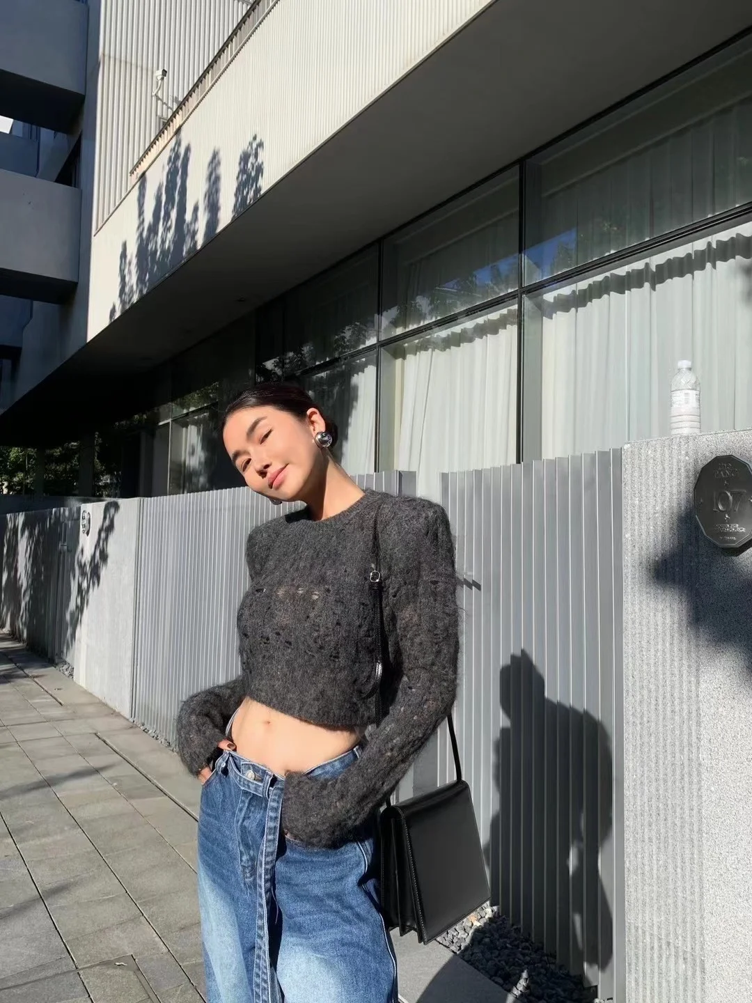 

Теплый женский свитер с ажурным дизайном в корейском стиле, весна-осень, новая модная дышащая кофта