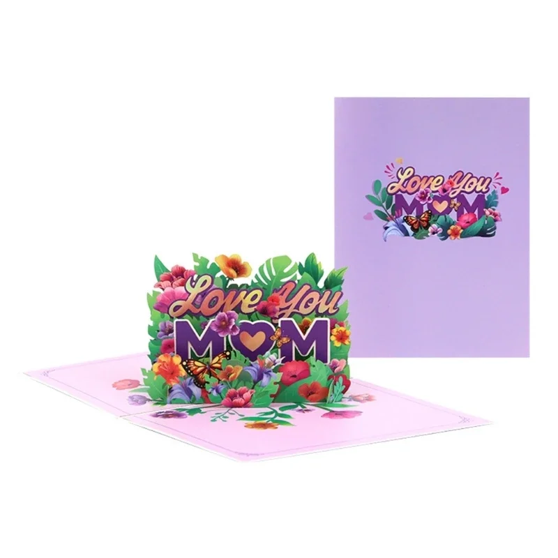 Artistic Popup Card for Mother's Day Artistic 3D Mother's Day Greeting Paper Card Crafted From User Friendly Materials