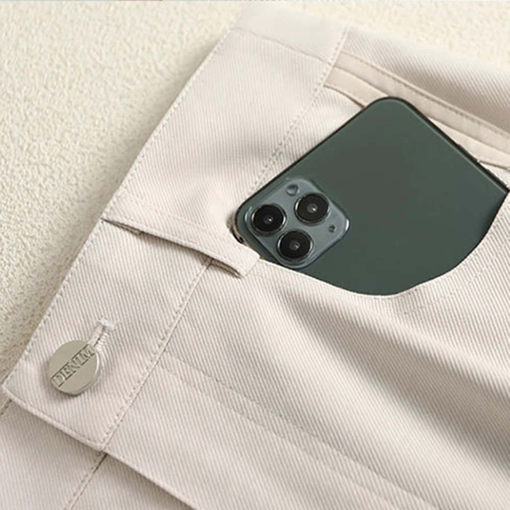 Pantalon droit à jambes larges pour femmes, taille haute, coupe ample, décontracté, extensible, en coton, nouvelle collection printemps été 2025