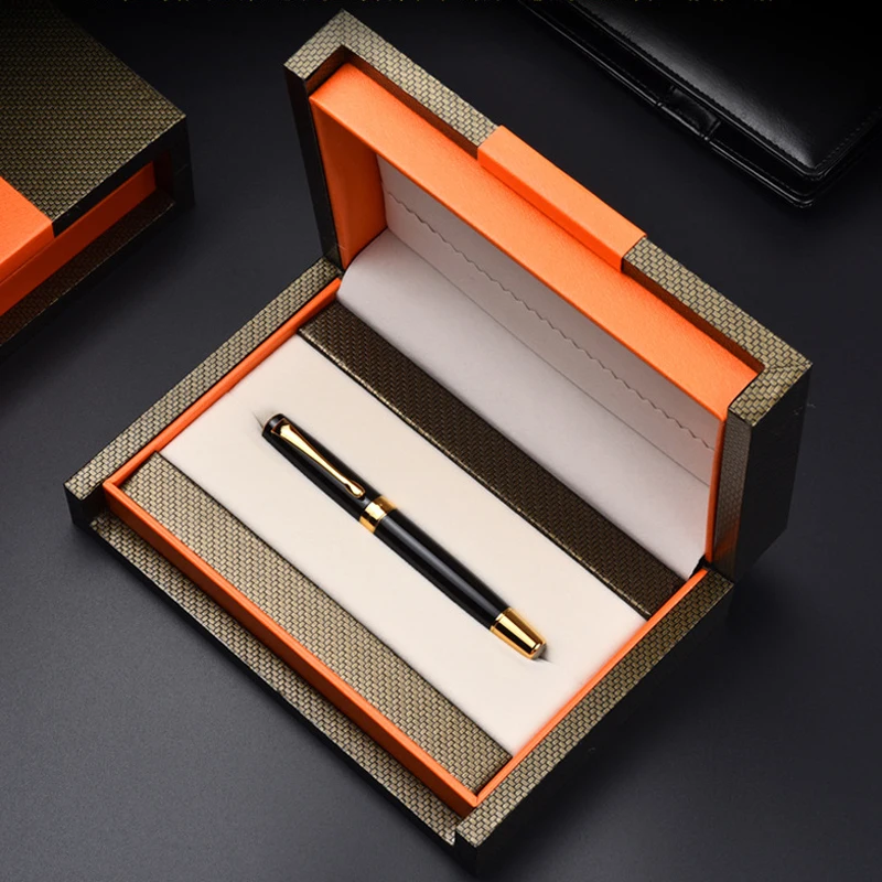 

Hero 767 Art Series Smooth Black Fountain Pen Gold Trim Medium Nib Office School Home Writing Ink Pen W/Gift Box Pen