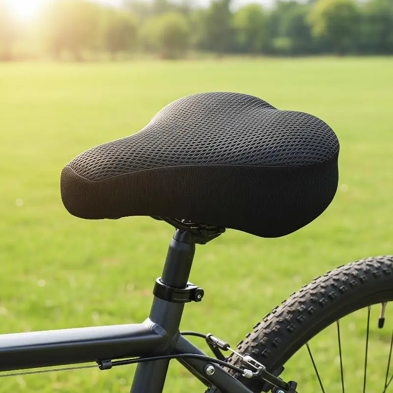 3D-Weiches Fahrradsitzkissen, waschbar, atmungsaktiv, bequemes Polster für Indoor-Spinning-Bikes und Heimtraining – Detail 9