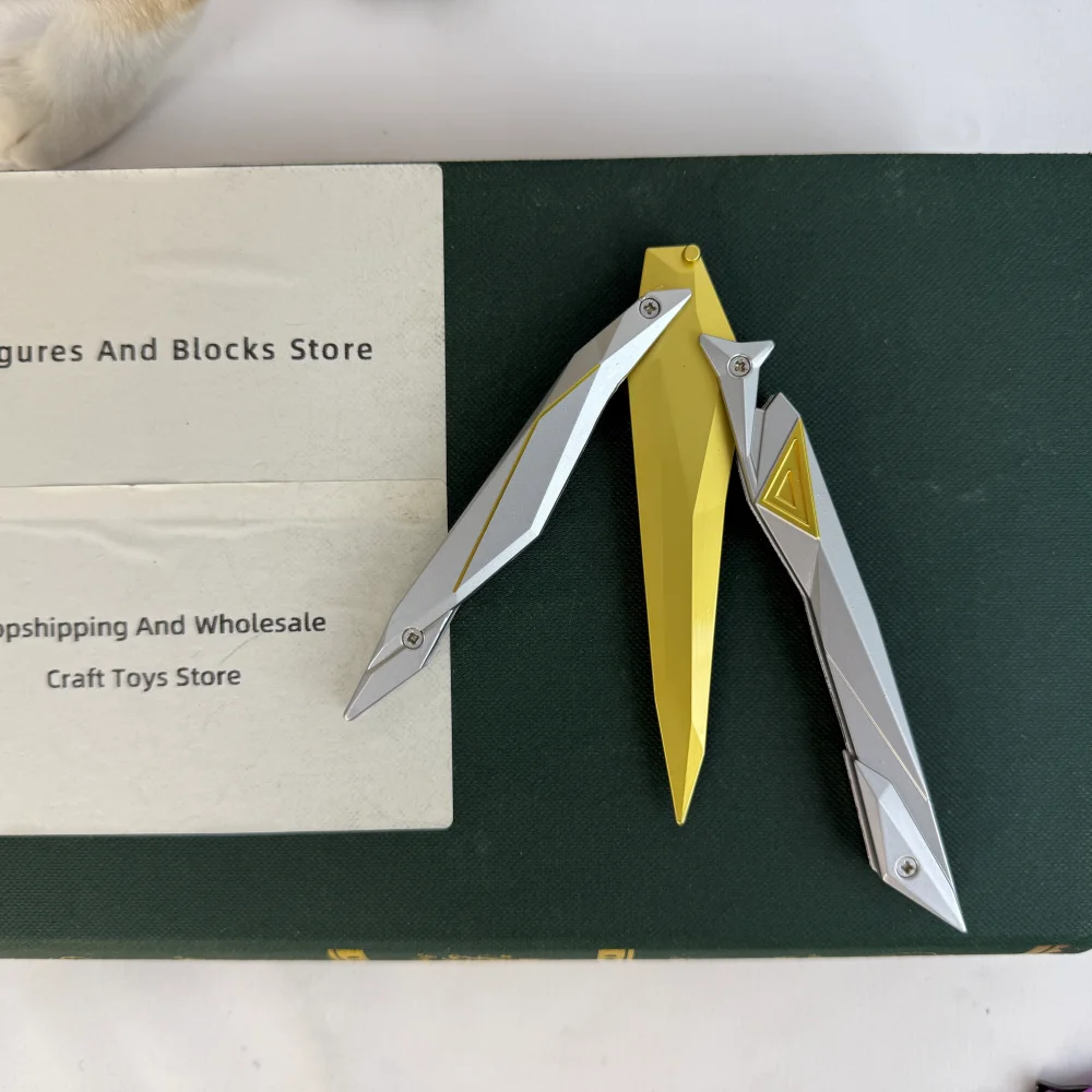 Valorant Singularity 2.0 Butterfly Knife Model Toy - 22cm Zinc Alloy, Non-Sharp Blade, Folding Design, Includes Sheath for Sale