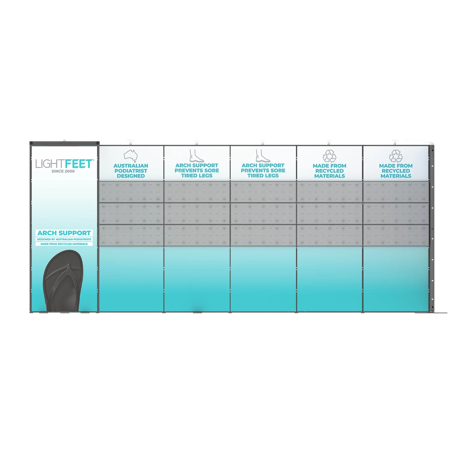 10x20ft 3x6m Tension Fabric Tradeshow Portable Exhibition Booth Display Stand With Bridge