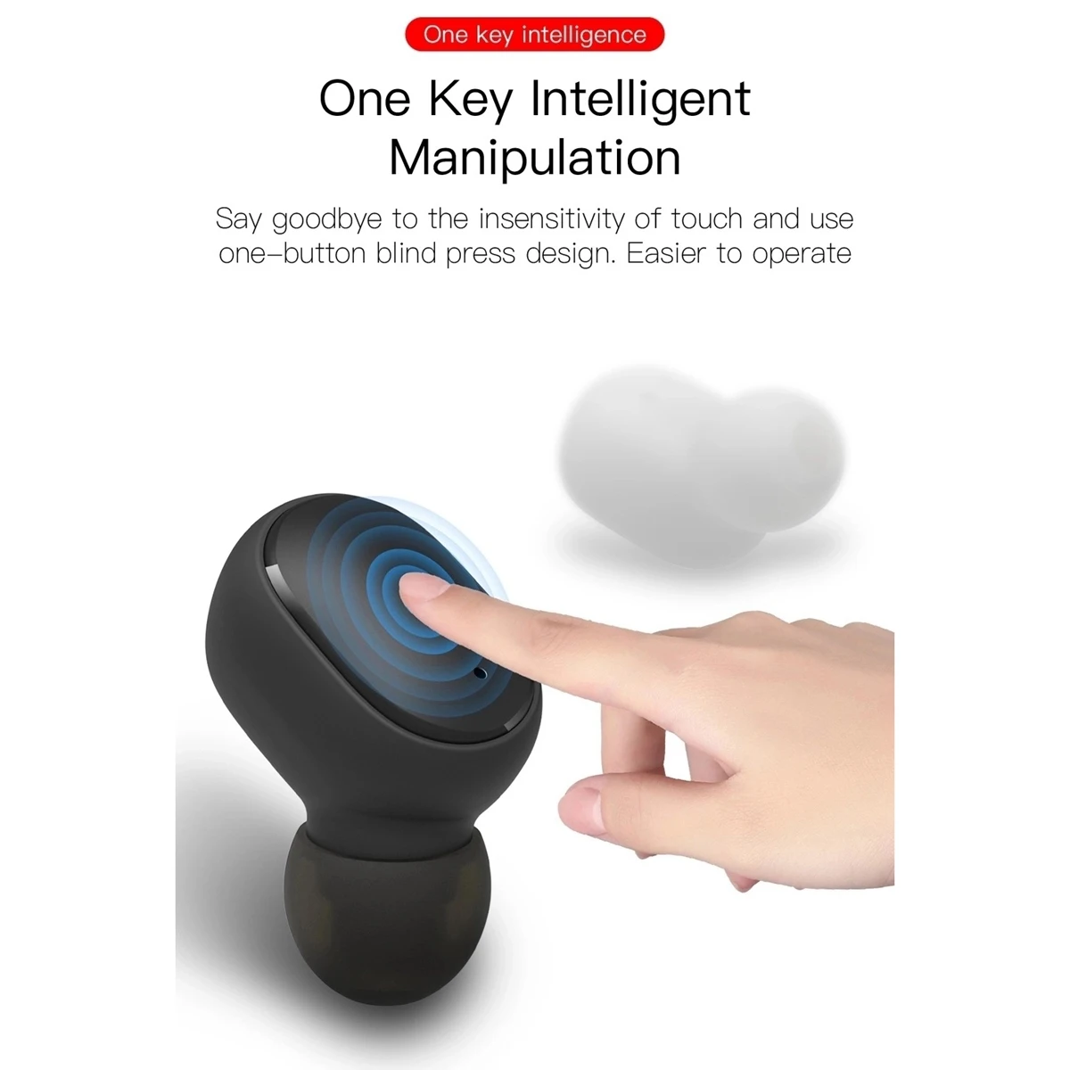 E6S Smart Digital Display TWS Bluetooth Headset Wireless Sports Mini Headset Stereo In-Ear