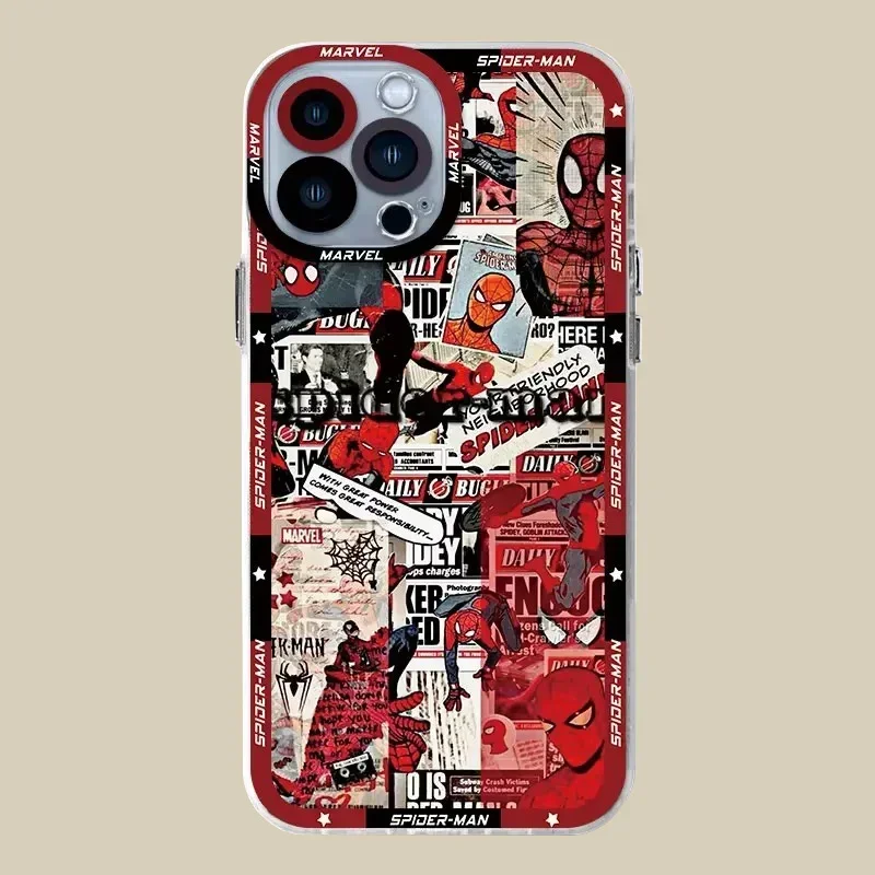 Marvel Spider Man Siliconen Case Voor Samsung Galaxy A54 A34 A24 A14 A13 A53 A33 A73 A23 A05 A05S A52 A52S A32 A22 A12 A72 A51 A71