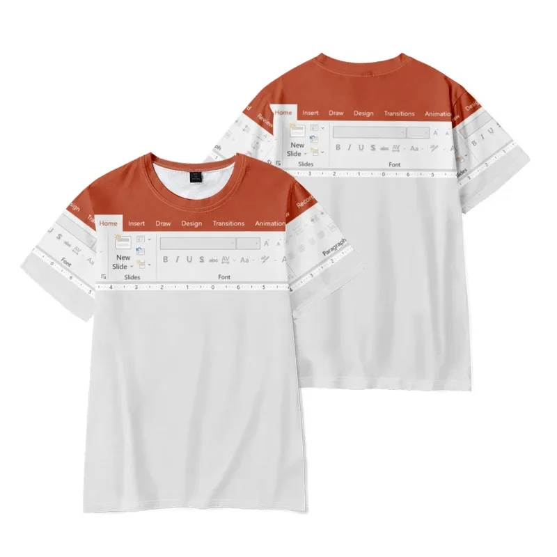 2025 yiyi2025yiyiCasual Excel التي شيرت برامج الورق المرسلة تصميم طباعة بلايز المحملة Y2K Hombre موضة الإبداعية قميص للرجال