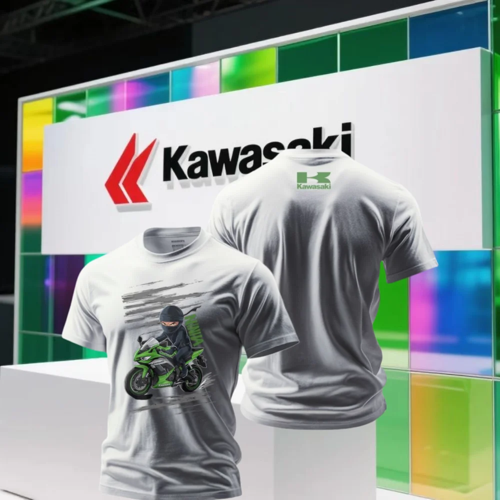 

Kawasaki Summer Outdoor Sports Men Quick Drying Breathable Motorcycle T-shirt Thin Motorcycle Sports Comfortable Cool T-shirt 1