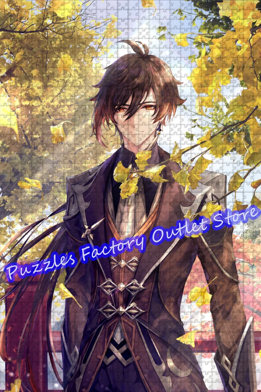 300/500/1000 ชิ้นคอสเพลย์การ์ตูนปริศนา Genshin Impact Morax เกมจิ๊กซอว์ปริศนาสําหรับเด็ก Decompress ของเล่นเพื่อการศึกษา