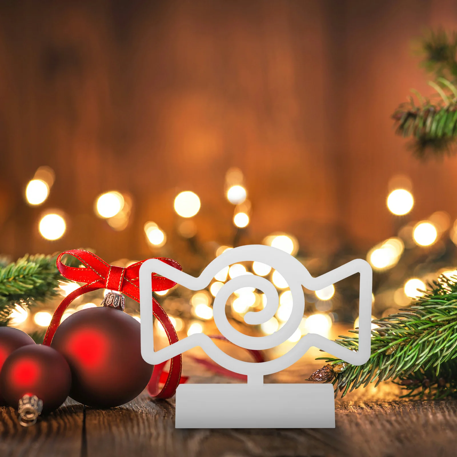 LED Candy Sign Christmas Candy Lamp Night Light Bar Decoration Unique Design Ergonomic Structure LED Lights Party Props