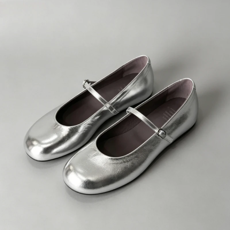 Flats Mary Jane Women Shoes Elegant Fashion Shallow Sandals for Woman 2026 Summer Comfort Dress Loafers Dress New Mujer Zapatos