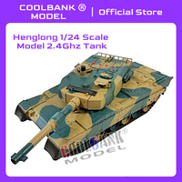 Coolbank 1/24 Scale Model Remote Control Military Tanks Vehicle Type 90 Japan Battle Tank RC Infrared BB Bullets Henglong 3808