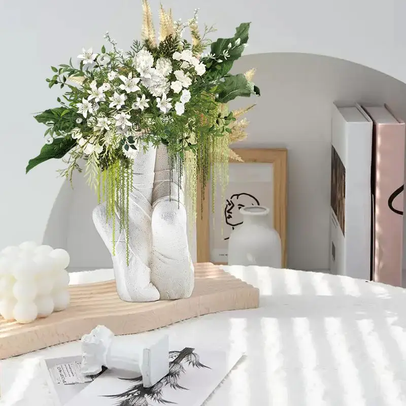 Flower Jug Modern Decorative Flores Jug Desktop Decoration Flower Arrangement Crafts Pottery Table Centerpieces For Living Room