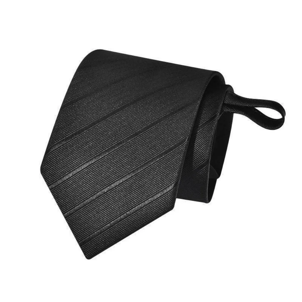 ربطات عنق سوداء تذكارية جديدة مقاس 8 سم ربطات عنق من البوليستر الأسود للرجال حفلة رسمية #2