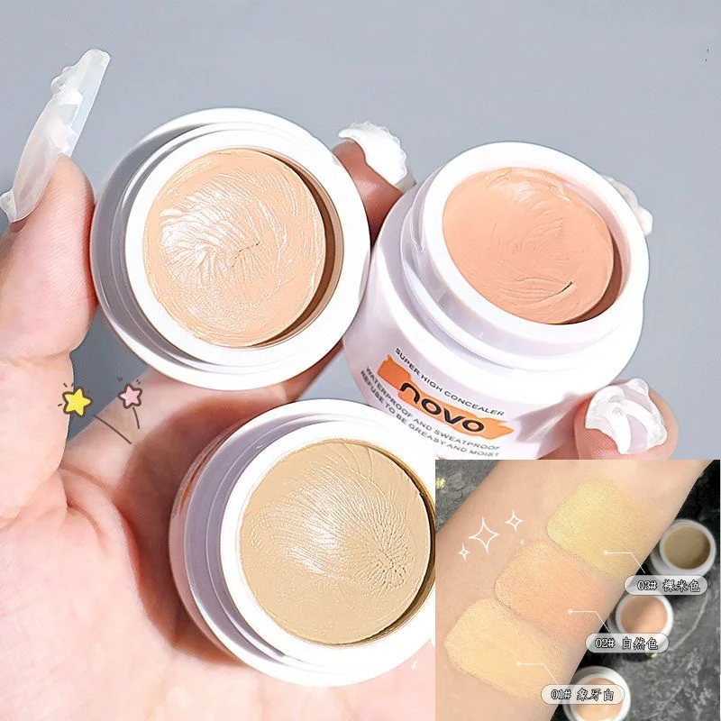 Hidratante Foundation Concealer Creme, Skin Tone Cover, manchas de acne e círculos escuros, duradoura à prova d'água, maquiagem profissional