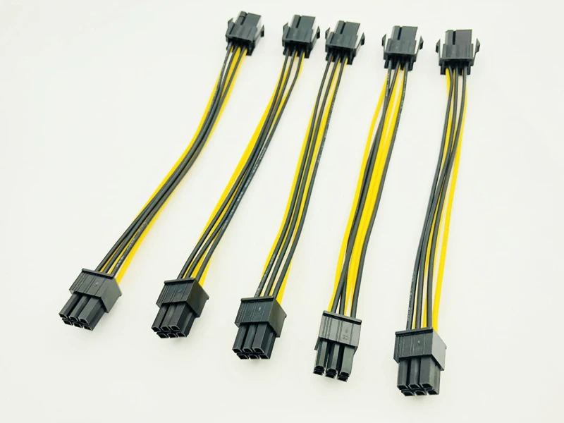 5PCS 20CM 6Pin to 6 Pin PCI Express PCIe Power Extension Cable 6Pin Connector Male to Female Graphics Card Power Extension Cable