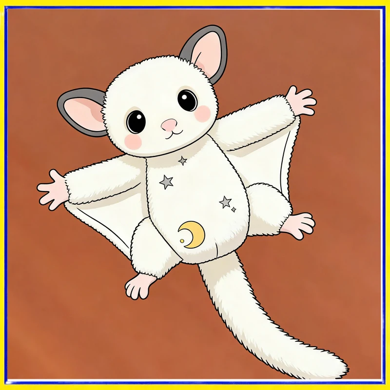 

Sugar Glider Plush Keychain Cute White Soft Fluffy Stuffed Toy Bag Pendant Doll Gift For Best Friend Girlfriend Birthday Present