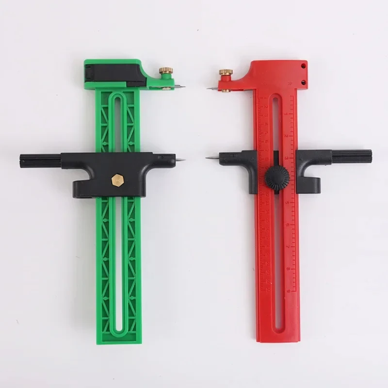 البوصلات البلاستيكية القاطع ورقة نحت نموذج رسم دائرة قطع مقص مكتب الثقافية التعليمية الصغيرة جولة السكك الحديدية سكين #5