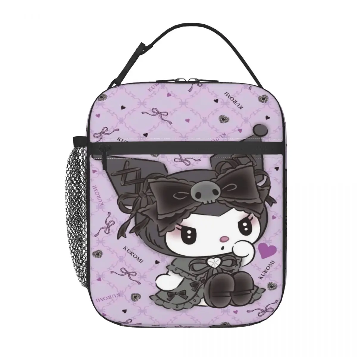 Borsa da pranzo isolata personalizzata Kuromi Cartoon per le donne borsa termica a tenuta stagna Bento Box bambini della scuola