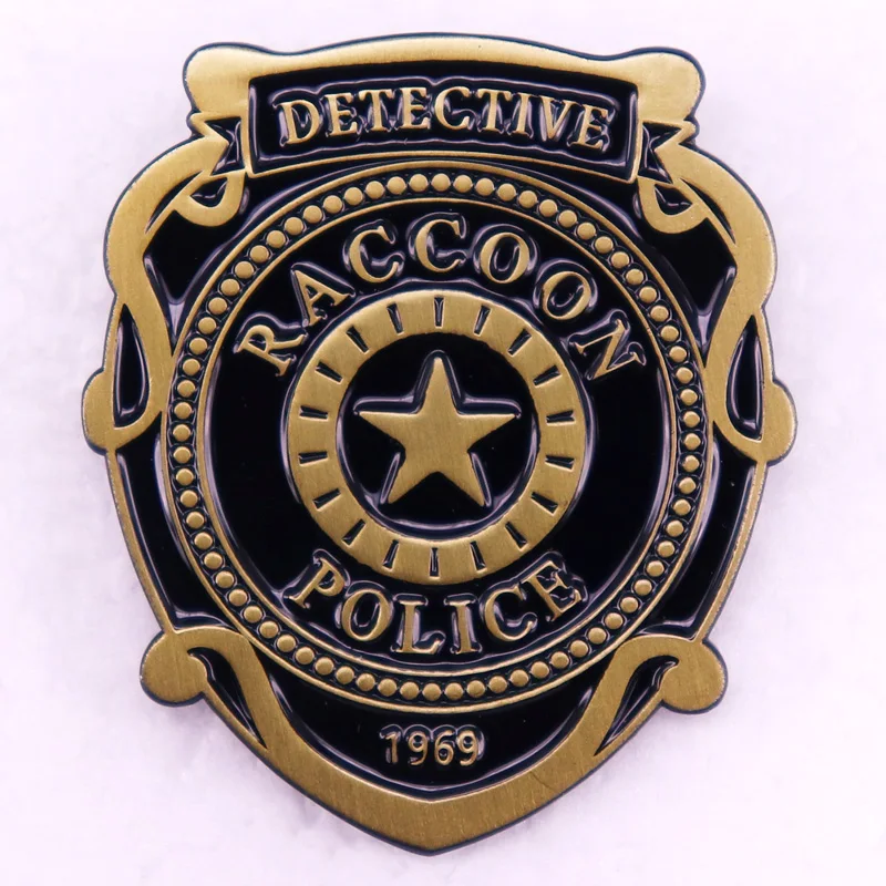 Raccoon Police Department Resident Evil movie badge Enamel Pin brooch jewelry Backpack Decorate