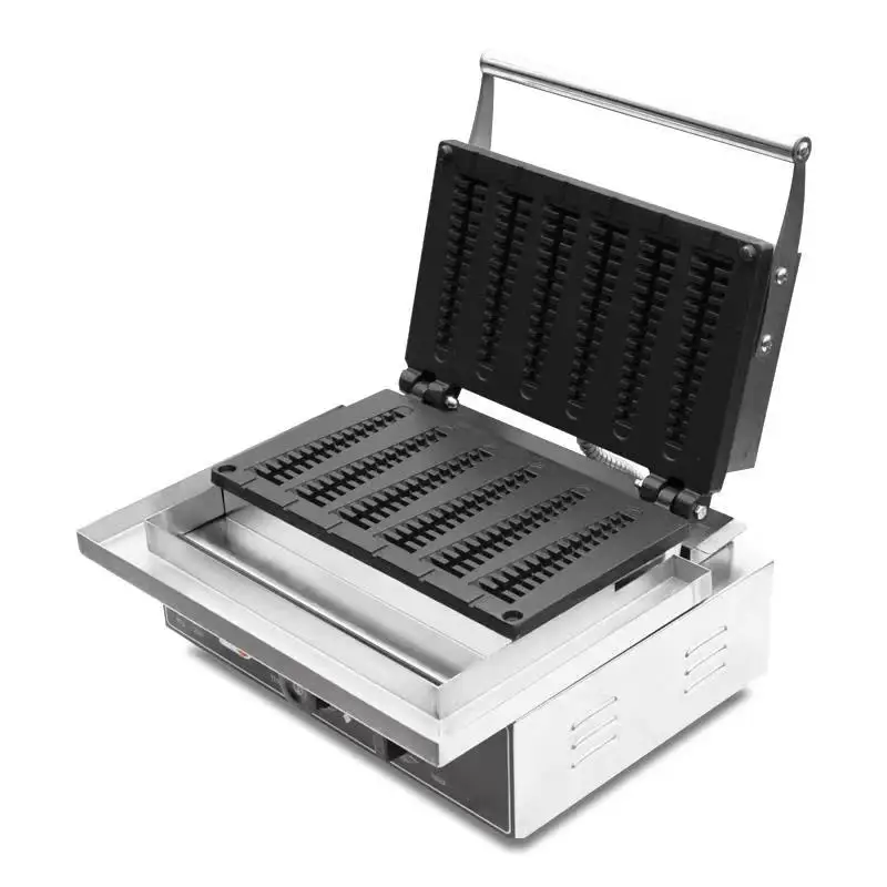 Melhor venda automática 6 pçs waffle vara fabricante por atacado elétrica lolly waffle maker 110v/220v com ce