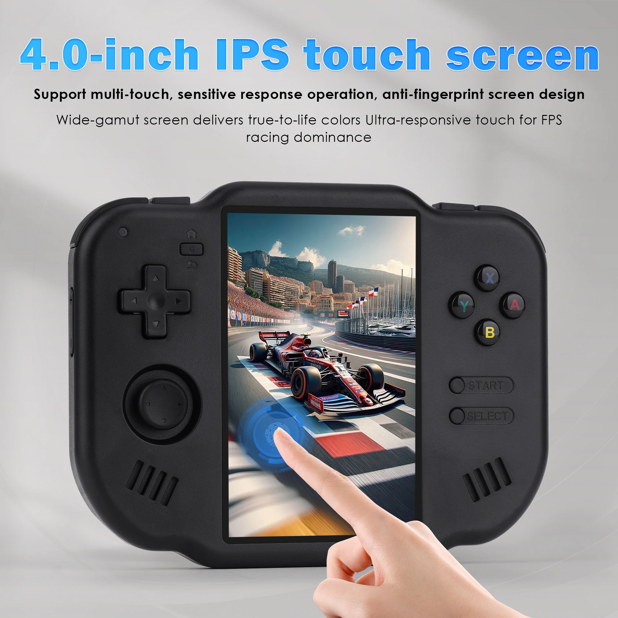 미니 제로 40 휴대용 수직형 게임기, 4인치 IPS 풀뷰 스크린 2.4G WiFi, 64비트 안드로이드 시스템, 게임