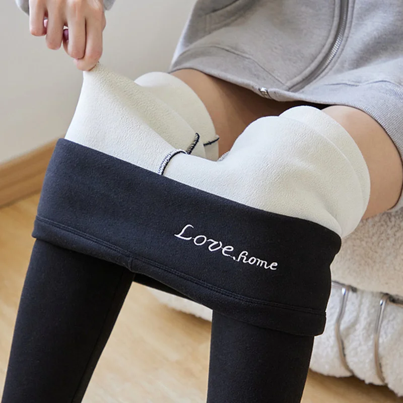 Mùa Đông Quần Legging Nữ Cao Cấp Nhung Dày Dặn Co Giãn Quần Legging Hồng Ấm Nữ Công Sở Quần Legging Ropa De Mujer Xếp Chồng Lên Nhau Quần Legging