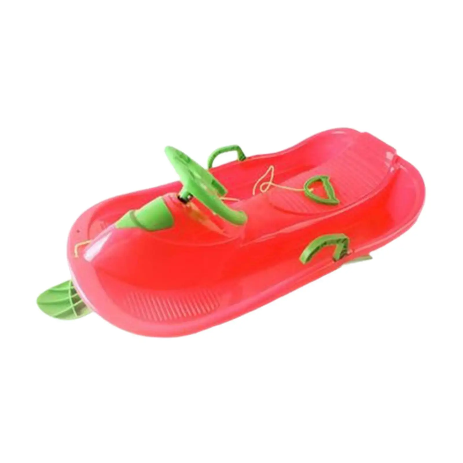 Snow Sled with Steering Wheel and Brake Multifunctional Snow Sledge for Boys