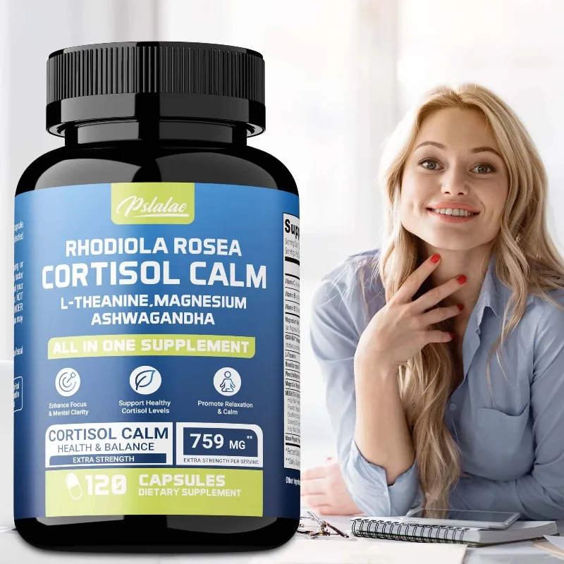 16-in-1 Super Calm Cortisol Manager Supplement - Improves Focus and Mental Clarity, Relieves Fatigue for Women & Men