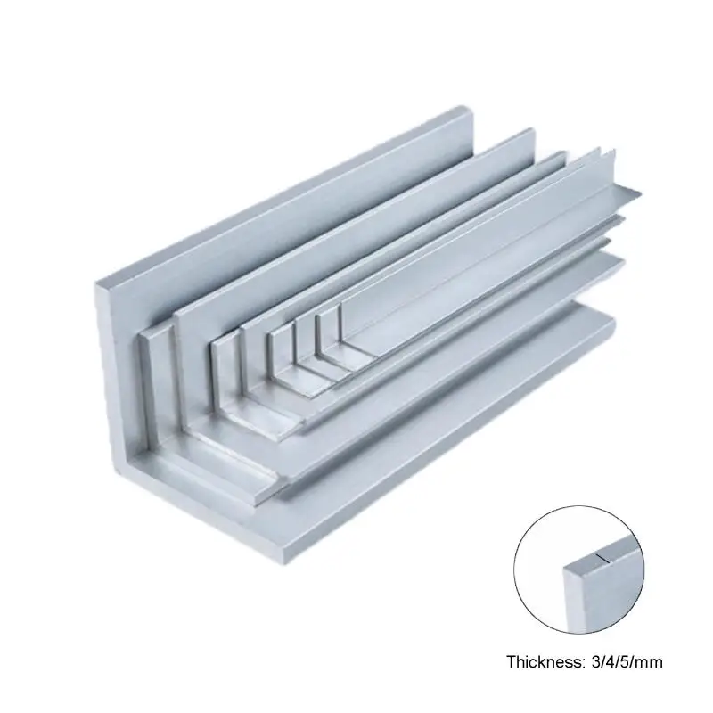 Length 250mm 6061 Right Angle Aluminum L-Shaped Aluminum Alloy Aluminum Edging Triangle Profile Decoration Materials
