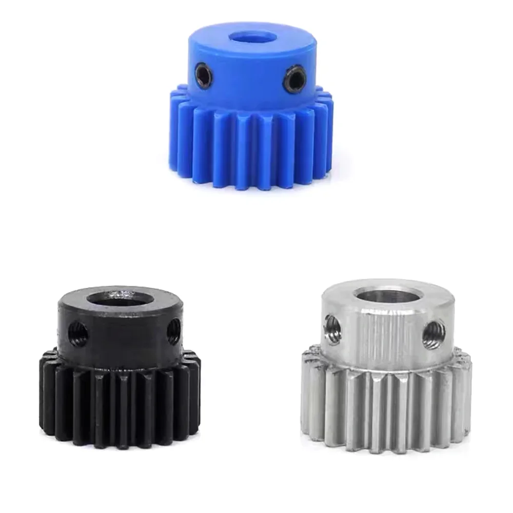 Precision 1M 50T Spur Gear Nylon/Stainless Steel/45 # Steel 50 Teeth 6-30mm Keyway Hole Quenched DIY Step Motor Gear Parts