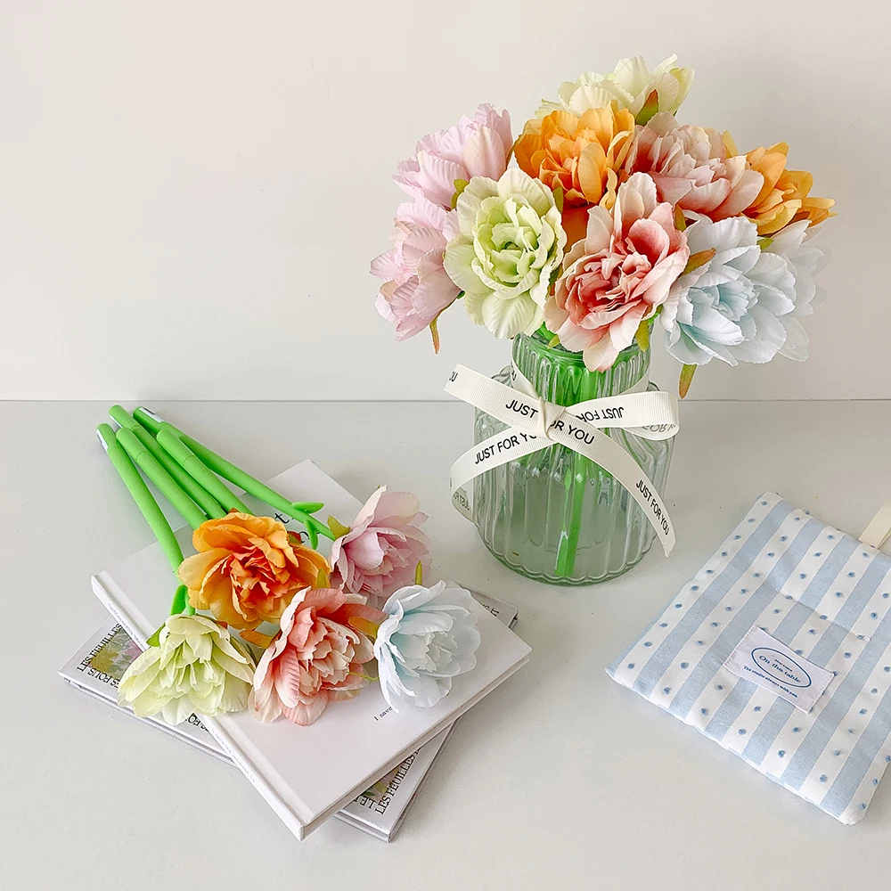 3 قطعة/المجموعة زهرة مقلد زهرة قلم حبر جاف سطح المكتب الفن نمط الزخرفية زخرفة طالب القرطاسية قلم حبر جاف مجموعة #5