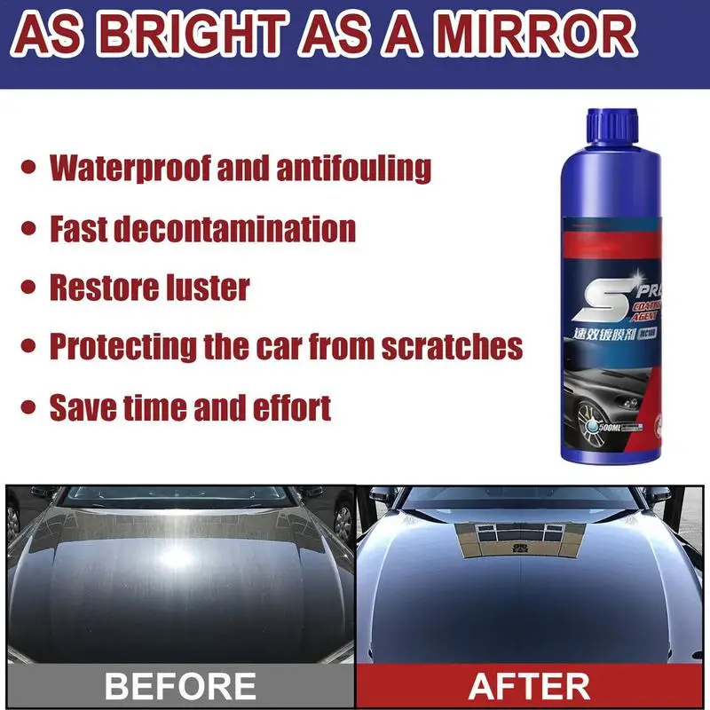 Car Nano revestimento cerâmico Spray, Auto polimento pulverização de cera, Car Paint Scratch Reparação Remover, 500ml, 3 em 1