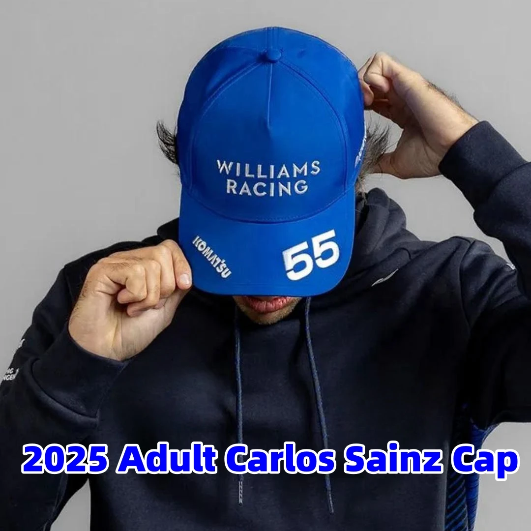 Williams F1 2025 Adult Carlos Sainz Cap Formula One Men's and Women's Racing Fan Hat