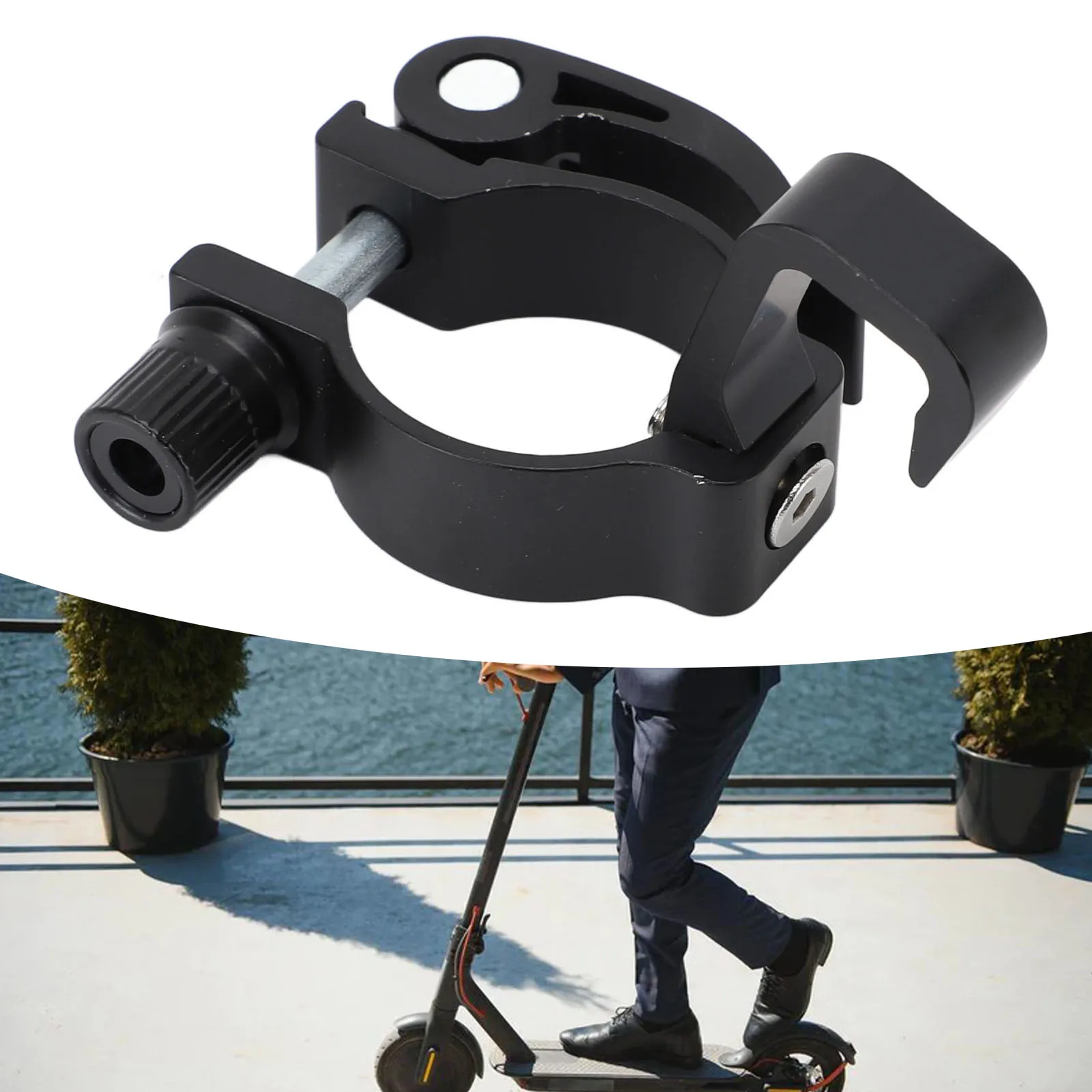 خطاف تعليق سكوتر كهربائي متعدد الأغراض مضاد للكراك قوي 8 بوصة مظهر أنيق خطاف حقيبة تخزين سكوتر كهربائي للتسوق