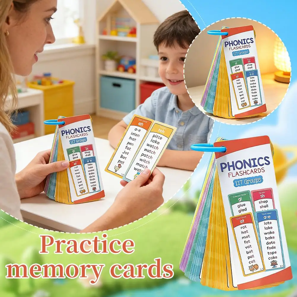 

Phonics Rules Learning Flashcards 117 Phonics Family Rhyme Word Cards Build Independent Reading Skills for Toddlers