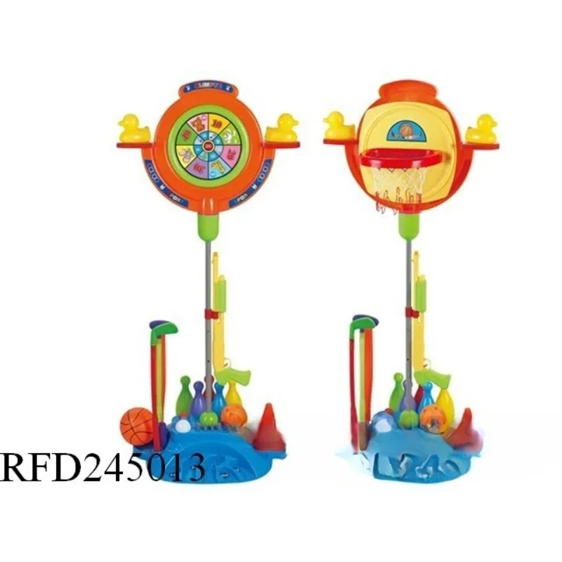 Children's basketball hoop Golf bowling ring 7-in-1 indoor sports set Sporting goods Sports toys