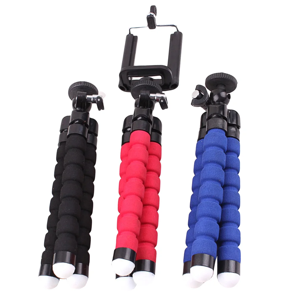 3 Pcs Mobile Phone Tripod Light Weight Holder Flexible Sponge Octopus for Smartphone