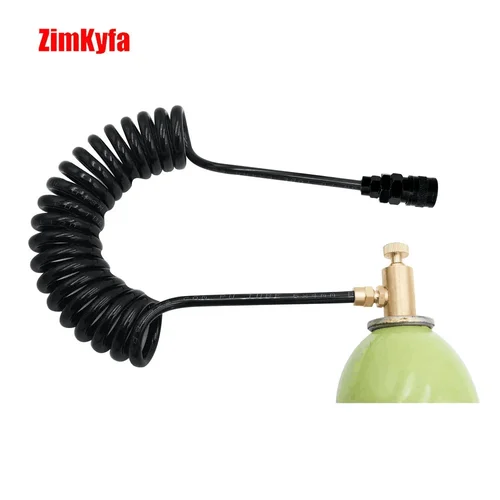 Imagen 2 del producto Juego de adaptadores de herramientas de aire para botes de gas verdes con manguera de bobina y desconexión rápida de buscador