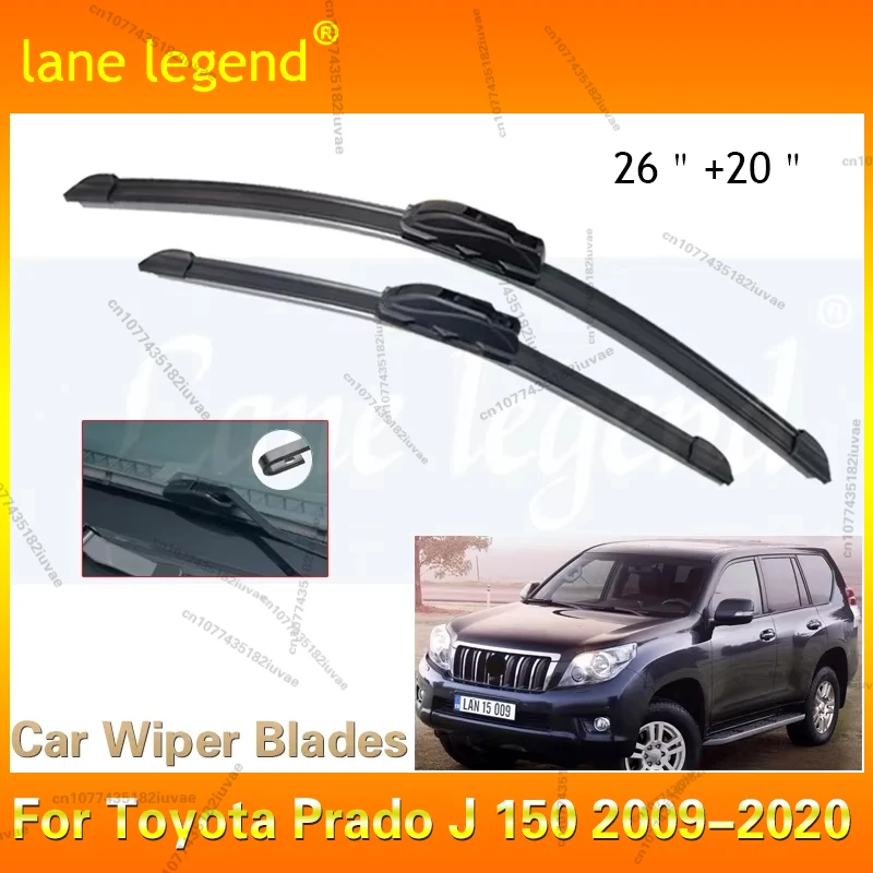 

Car Wiper Front Wiper Blades 26"+20" For Toyota Prado J 150 J150 2009-2020 Fit U Hook Arm Windshield Windscreen Front Window