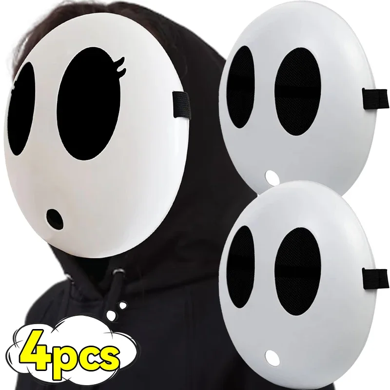 

Game Bros Shy Guy Mask Белая аниме-маска Унисекс для детей и взрослых Забавные полнолицевые маски Хэллоуин Костюм Косплей Реквизит для вечеринки Аксессуары