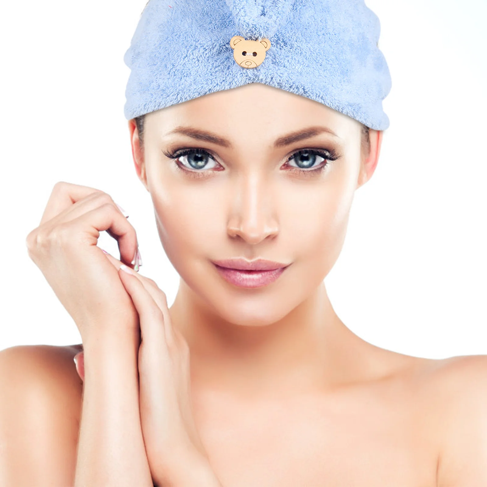 3 قطعة منشفة تجفيف الشعر غطاء ماص مادة الصوف المرجاني مريحة سريعة الجفاف يلتف تقليل كسر التجعد جميع أنواع الشعر #1