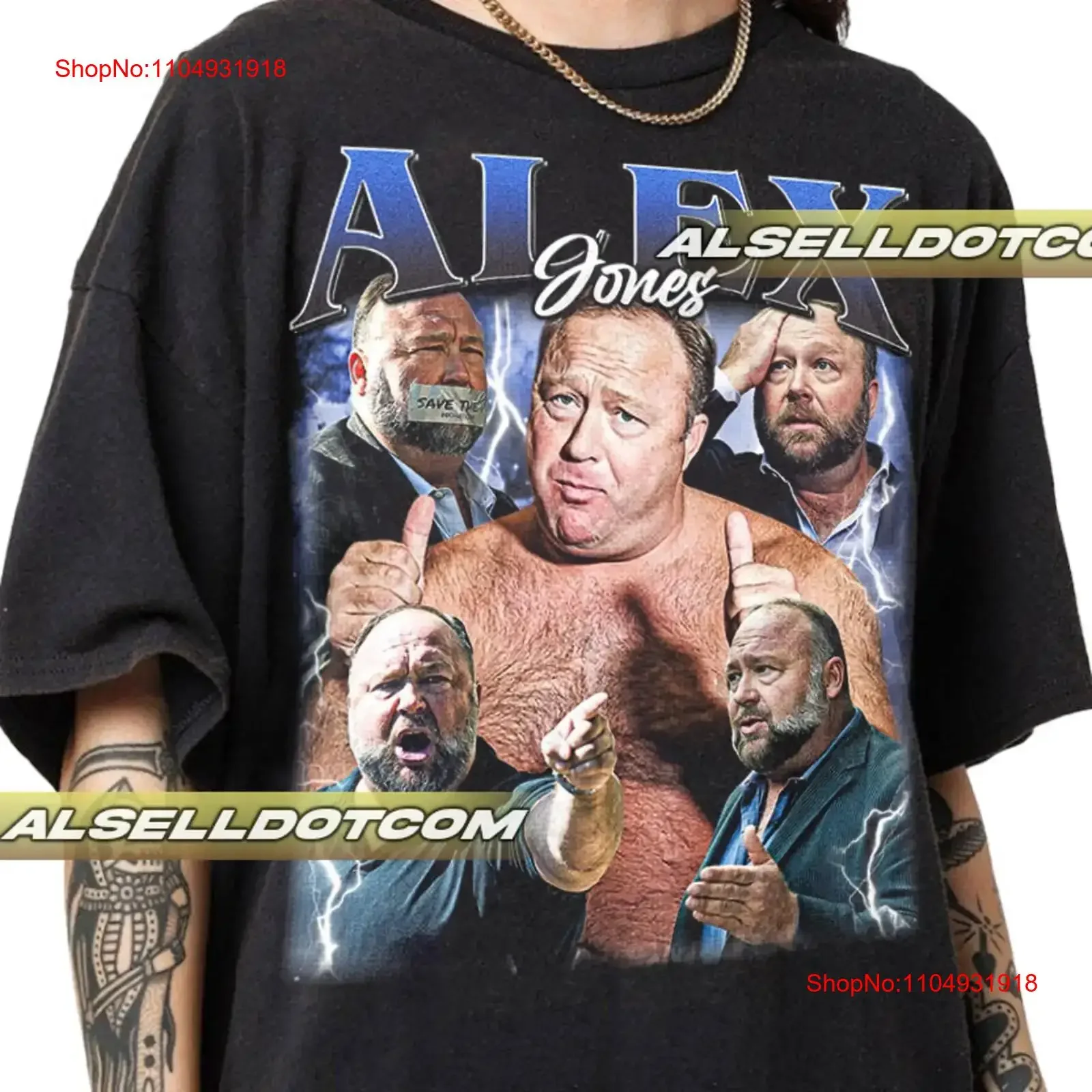 

Limited Alex Jones Vintage T Shirt for Woman anda Man vintage Washed Versatile homme Breathable fashion Comfortable Casual