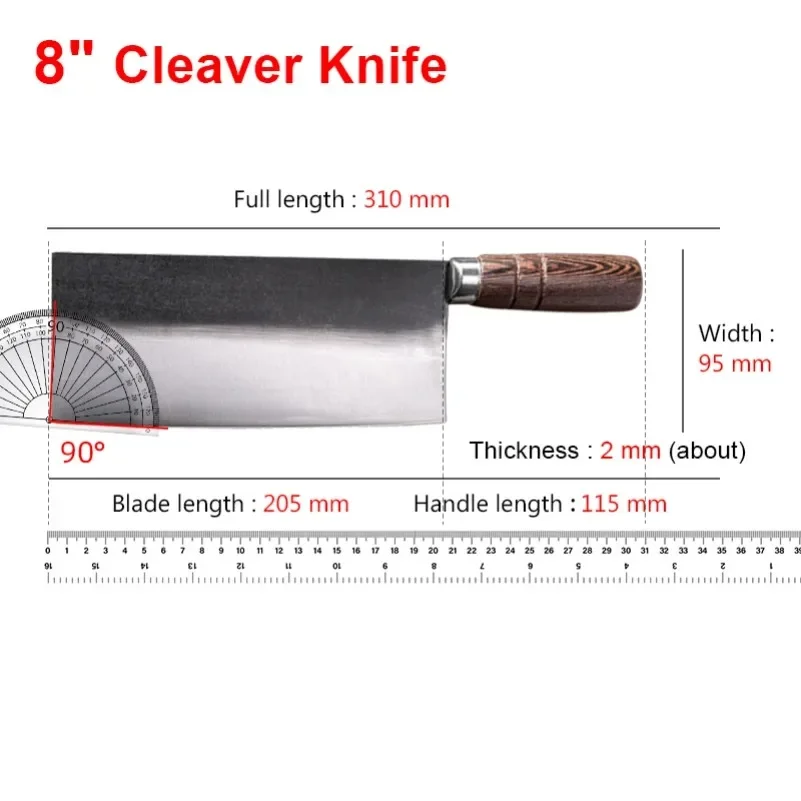 Chinese Kitchen Knife Meat Cleaver Slicing Knife Fish Filleting Knives Chef Cooking Utility Cleaver Vegetables Chef Knife Tools
