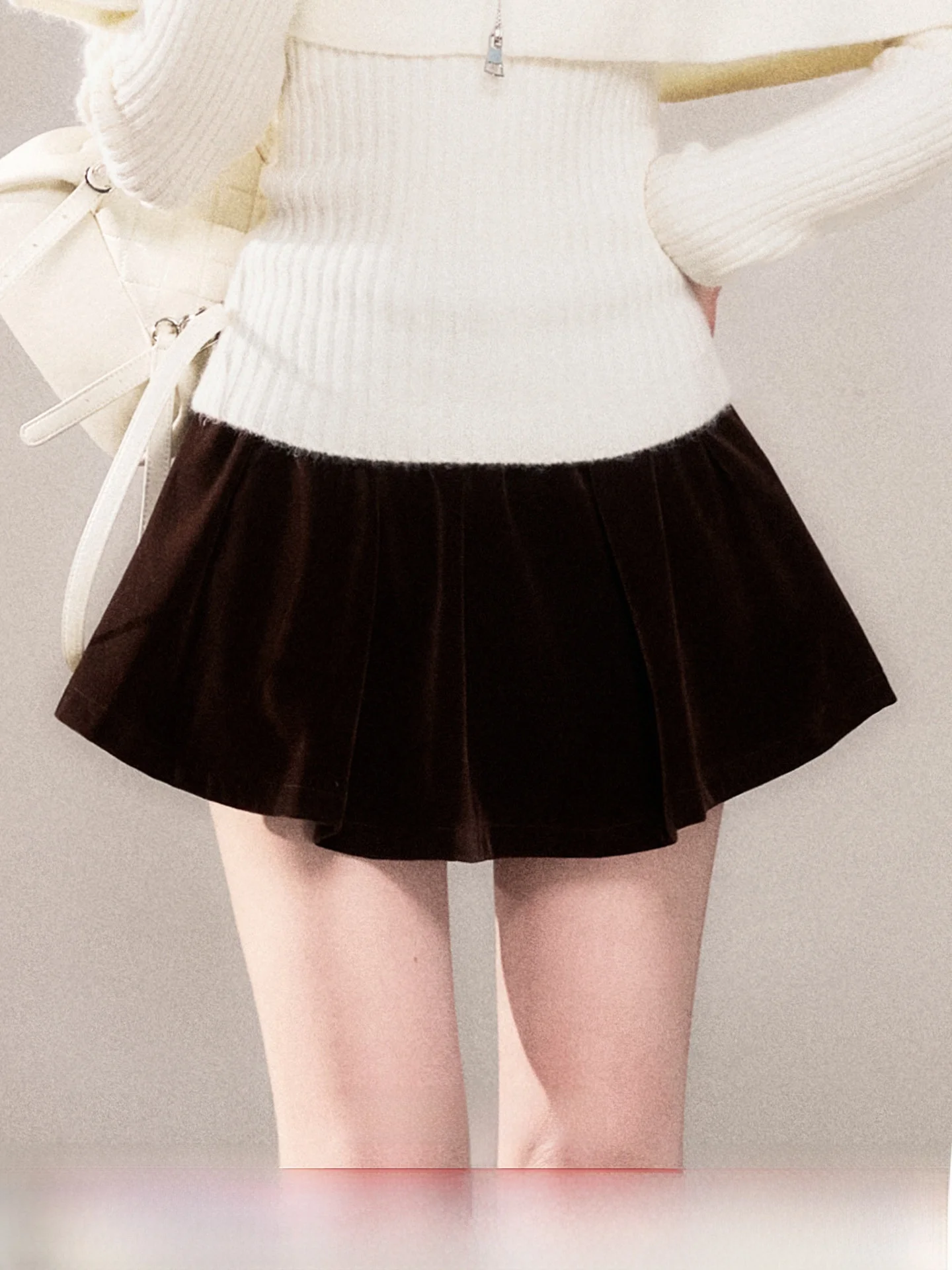 

High Waist A-Line Skirt Women's Korean Sle Pleated ort Skirt Winter 2025 New Arrival Ele Ci Commute Dr