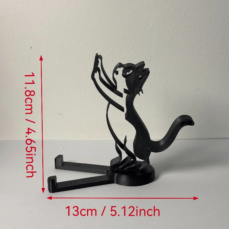 Abstract Hollow Line Cat Phone Stand Minimalist Kitty Shaped Desk Tablet Holder Cute Animal Sculpture Cell Phone Support view 5