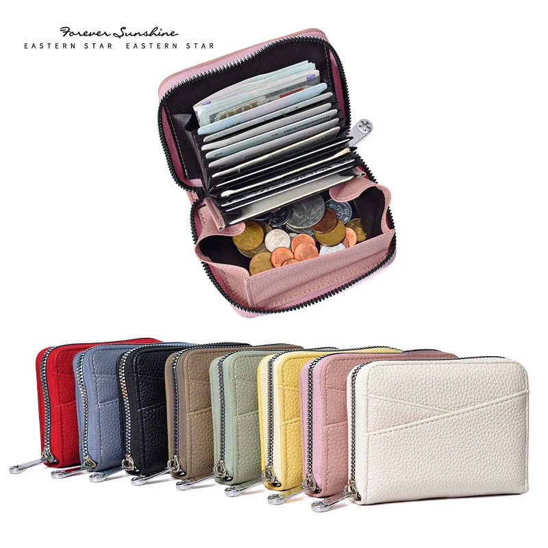 INS leather texture Japanese organ multi-card change bag simple and large capacity